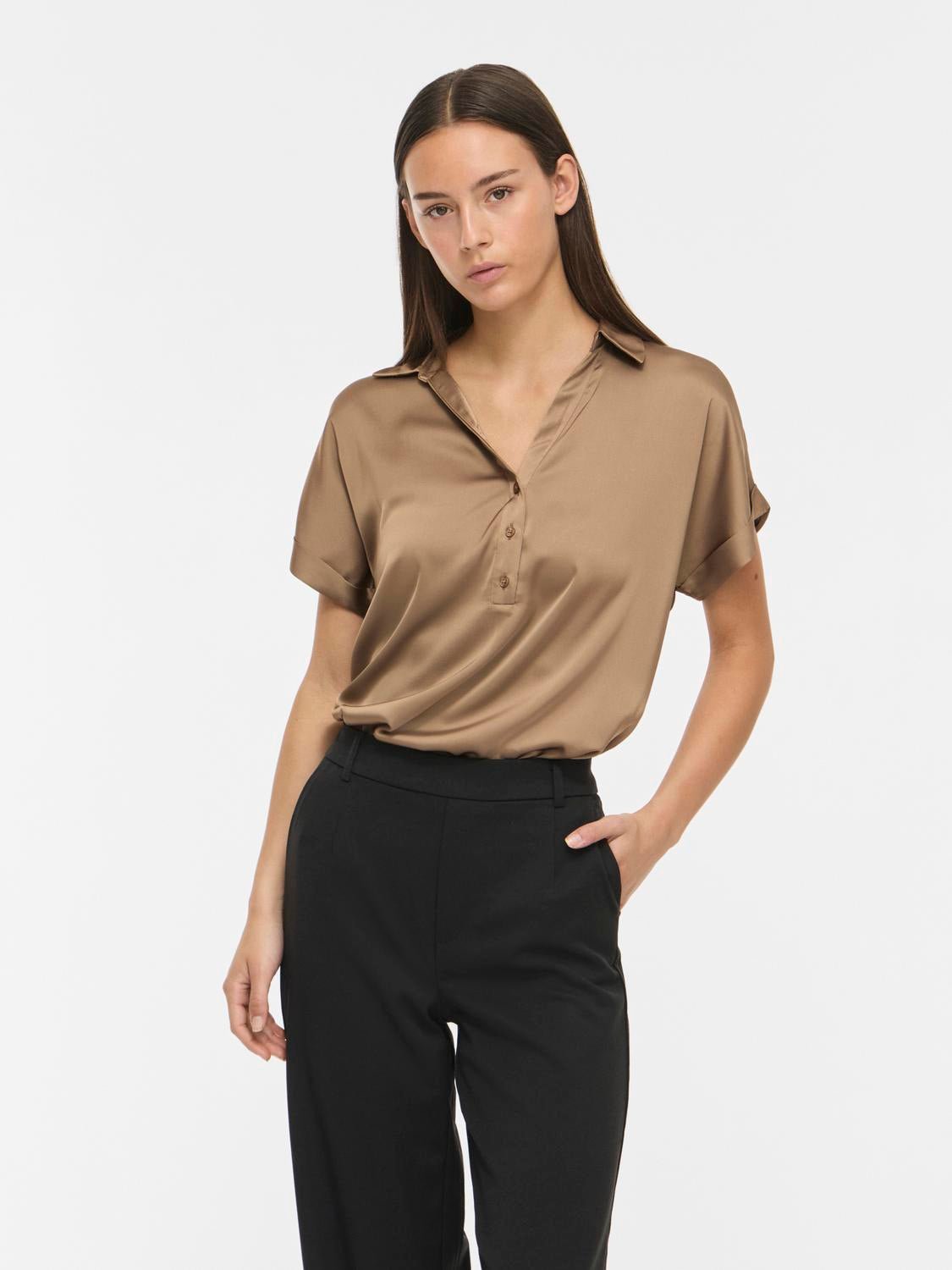 VIENNA Top - Coca Mocha - VERO MODA & VILA Bergvik